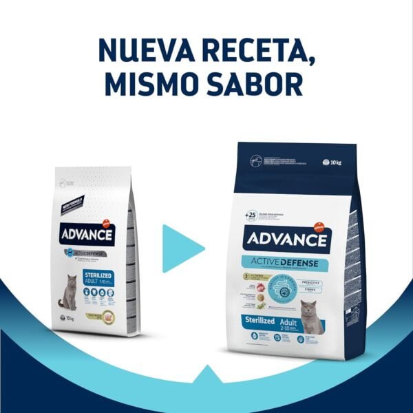 advance cat adult sterilized pienso para gatos adultos esterilizados hecho pavo 10kg