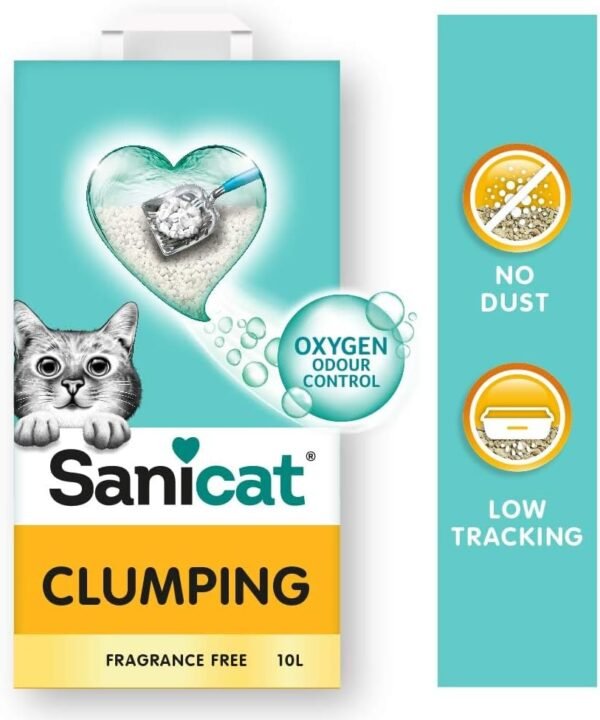 sanicat arena para gatos 10 litros aglomerante sin perfumar minerales naturales felinos michis