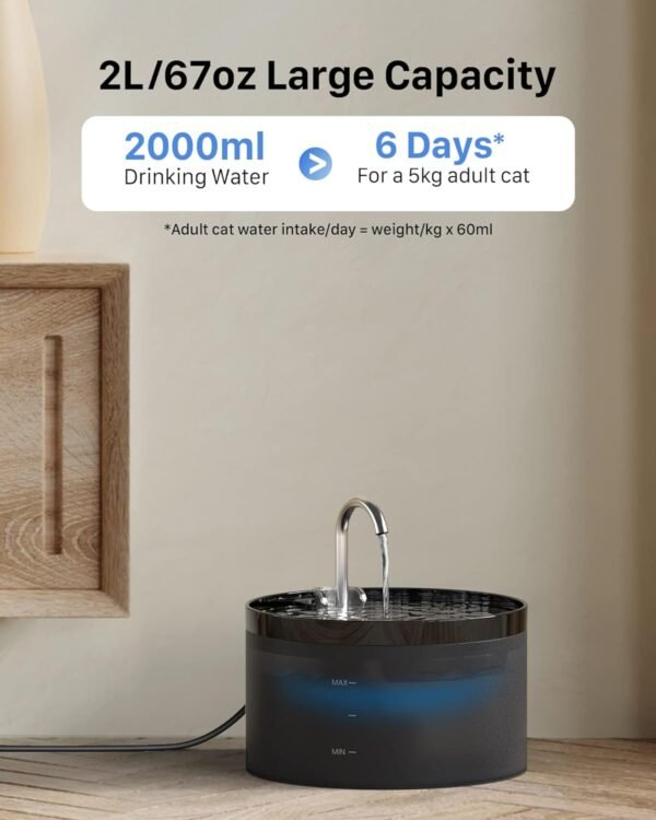 fuente para gatos agua capacidad litros y Oz